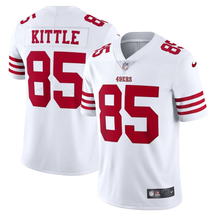 San Francisco 49ers #85 George Kittle White Men's 2022-23 Limited Stitched Vapor Untouchable Jersey