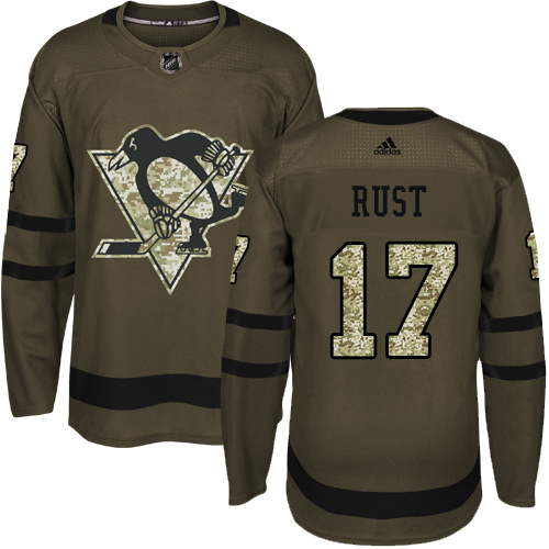 Adidas Pittsburgh Penguins #17 Bryan Rust Green Salute to Service Stitched Youth Jersey Youth