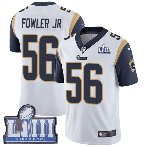 Los Angeles Rams #56 Dante Fowler Jr White Super Bowl LIII Bound Men's Stitched Vapor Untouchable Limited Jersey Men's