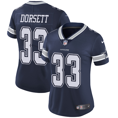 Cowboys #33 Tony Dorsett Navy Blue Team Color Women's Stitched Vapor Untouchable Limited Jersey
