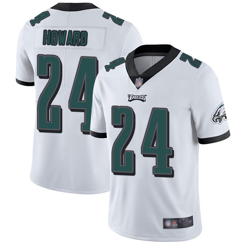 Philadelphia Eagles #24 Jordan Howard White Men's Stitched Vapor Untouchable Limited Jersey Men's