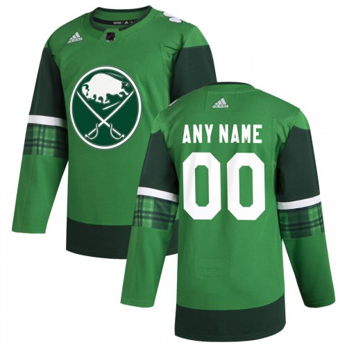 Buffalo Sabres Men's Adidas 2020 St. Patrick's Day Custom Stitched Jersey Green