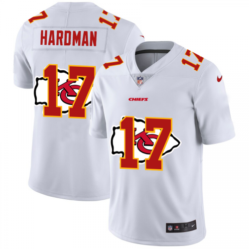 Kansas City Kansas City Chiefs #17 Mecole Hardman White Men's Team Logo Dual Overlap Limited Jersey Men's