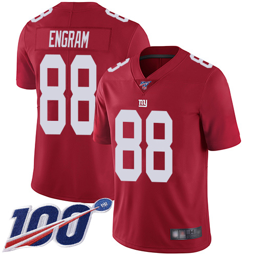 New York Giants #88 Evan Engram Red Alternate Men's Stitched 100th Season Vapor Limited Jersey Men's