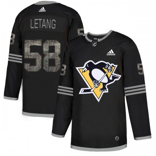 Adidas Pittsburgh Penguins #58 Kris Letang Black Authentic Classic Stitched Jersey Men's