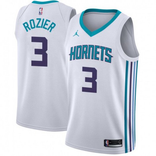 Charlotte Hornets #3 Terry Rozier White Womens Jordan Swingman Association Edition Jersey Womens