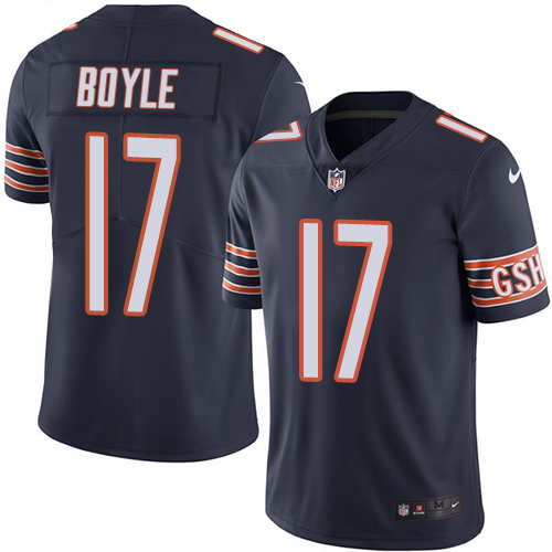 Bears #17 Tim Boyle Navy Blue Team Color Men's Stitched Vapor Untouchable Limited Jersey