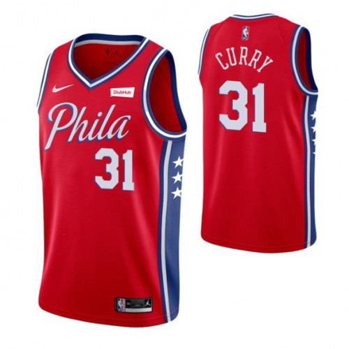 Philadelphia 76ers #31 Seth Curry Red Womens 2019-20 Statement Edition Jersey Womens