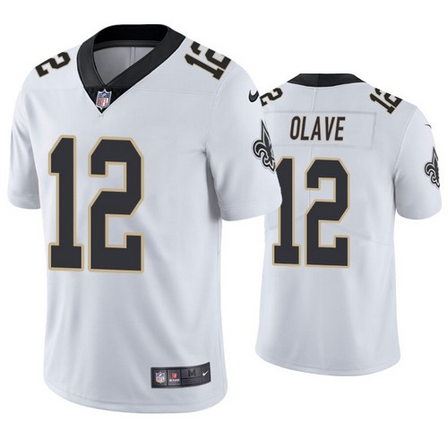 Men's Youth Women's New Orleans Saints #12 Chris Olave White Vapor Limited Stitched Jersey