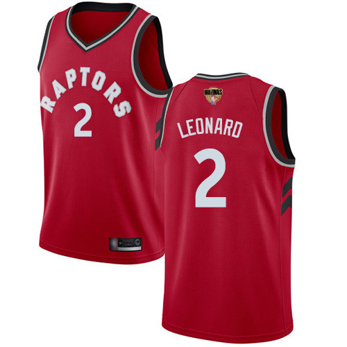 Toronto Raptors #2 Kawhi Leonard Red 2019 Finals Bound Swingman Icon Edition Jersey Mens