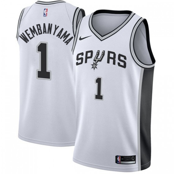 San Antonio Spurs #1 Victor Wembanyama White Women's Swingman Association Edition Jersey