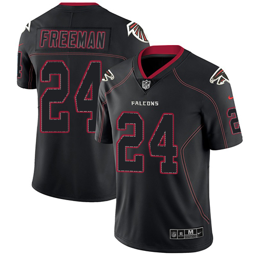 Atlanta Falcons #24 Devonta Freeman Lights Out Black Men's Stitched Limited Rush Jersey Men's