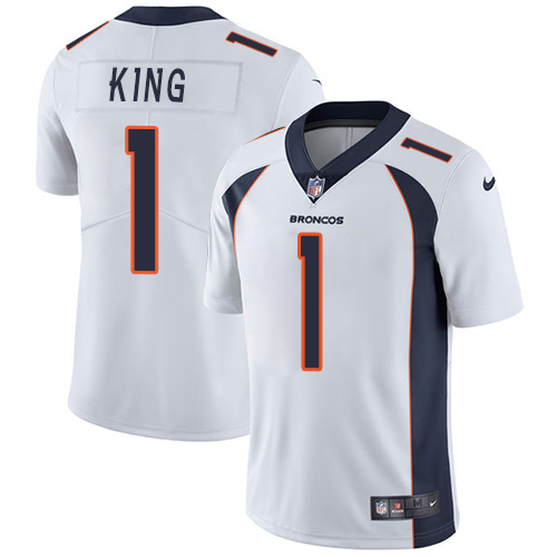 Denver Broncos #1 Marquette King White Men's Stitched Vapor Untouchable Limited Jersey Men's