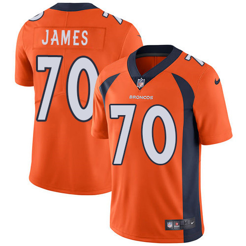 Denver Broncos #70 Ja'Wuan James Orange Team Color Men's Stitched Vapor Untouchable Limited Jersey Men's