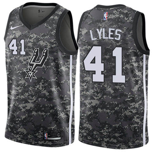 San Antonio Spurs #41 Trey Lyles Black Womens Swingman City Edition 2018/19 Jersey Womens