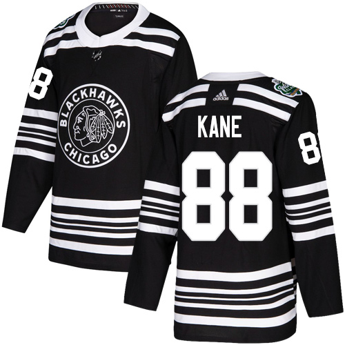 Adidas Chicago Blackhawks #88 Patrick Kane Black Authentic 2019 Winter Classic Stitched Youth Jersey Youth