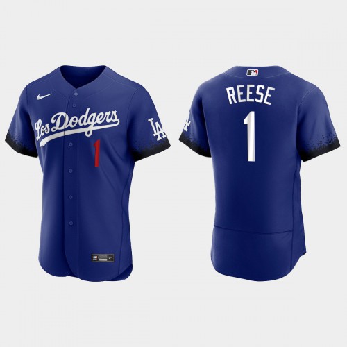 Los Angeles Los Angeles Dodgers #1 Pee Wee Reese Men's 2021 City Connect Authentic Jersey Royal Men's