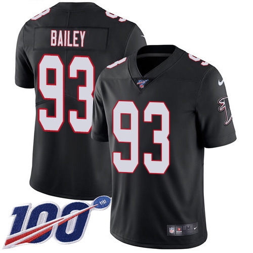 Atlanta Falcons #93 Allen Bailey Black Alternate Men's Stitched 100th Season Vapor Untouchable Limited Jersey Men's