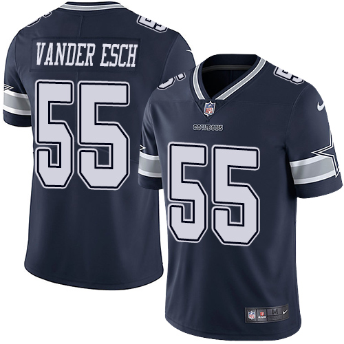 Cowboys #55 Leighton Vander Esch Navy Blue Team Color Youth Stitched Vapor Untouchable Limited Jersey