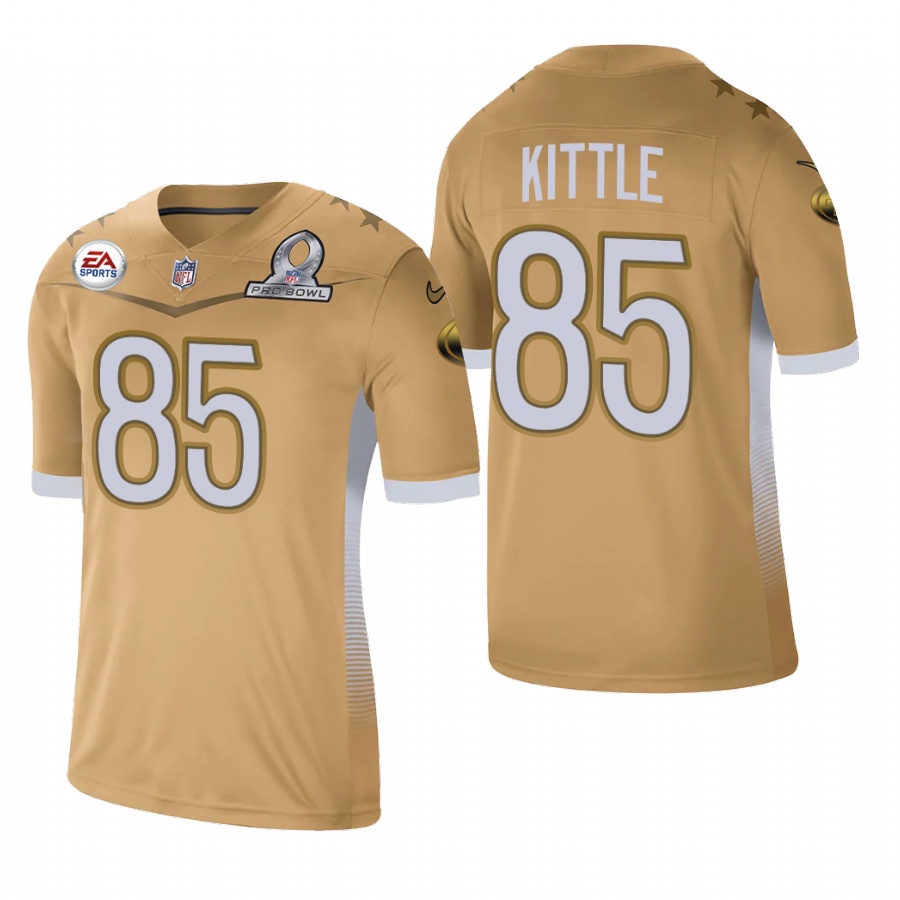 San Francisco 49ers #85 George Kittle 2021 NFC Pro Bowl Game Gold Jersey