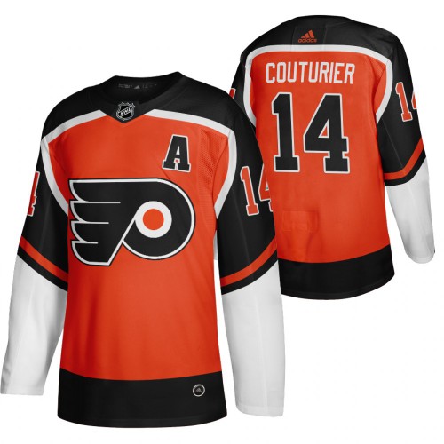 Philadelphia Philadelphia Flyers #14 Sean Couturier Orange Men's Adidas 2020-21 Reverse Retro Alternate Jersey Men's
