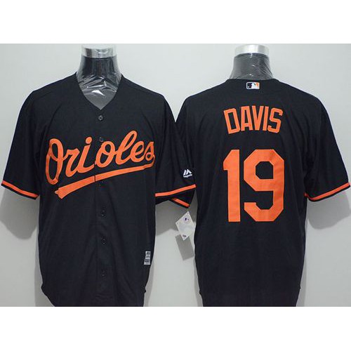 Baltimore Orioles #19 Chris Davis Black New Cool Base Stitched Jersey Men's