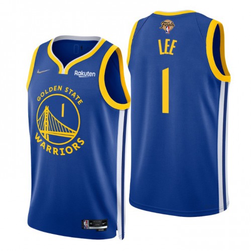 Golden State Warriors #1 Damion Lee Royal Womens 2022 Finals Icon Edition 75th Anniversary Diamond Swingman Jersey Womens