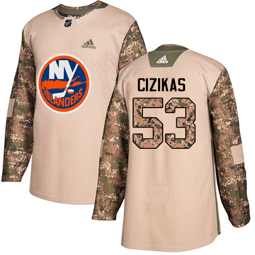 Adidas New York Islanders #53 Casey Cizikas Camo Authentic 2017 Veterans Day Stitched Jersey Men's