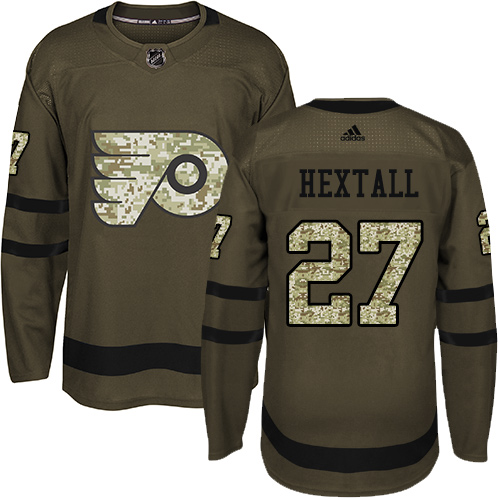 Adidas Philadelphia Flyers #27 Ron Hextall Green Salute to Service Stitched Jersey Men's