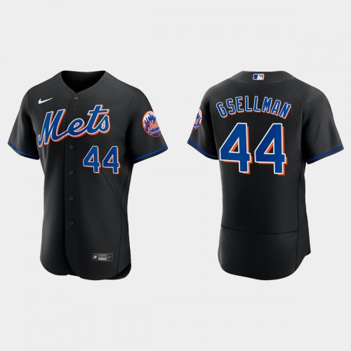New York New York Mets #44 Robert Gsellman Men's 2022 Authentic Alternate Stitched Jersey - Black Men's