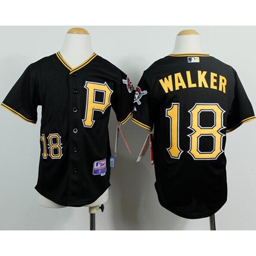 Pittsburgh Pirates #18 Neil Walker Black Cool Base Stitched Youth Jersey Youth