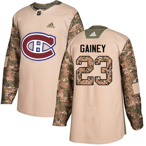 Adidas Montreal Canadiens #23 Bob Gainey Camo Authentic 2017 Veterans Day Stitched Jersey Men's