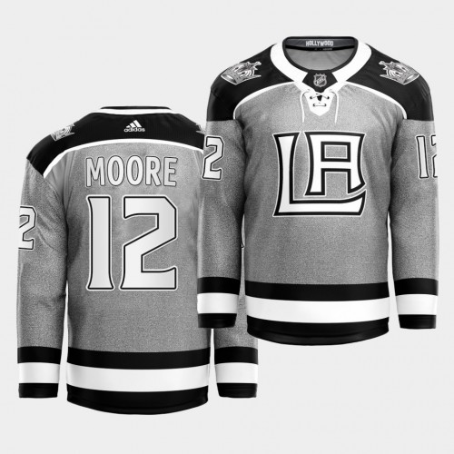 Adidas Los Angeles Kings #12 Trevor Moore 2021 City Concept Stitched Jersey - Black Men's