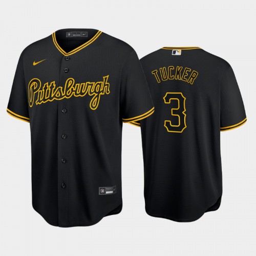 Pittsburgh Pittsburgh Pirates #3 Cole Tucker Game Men's Alternate Jersey - Black Men's