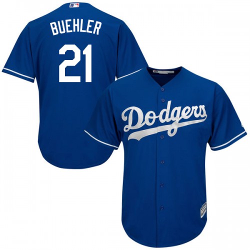 Los Angeles Dodgers #21 Walker Buehler Blue New Cool Base Stitched Jersey Men's