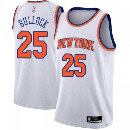 New York Knicks #25 Reggie Bullock White Swingman Association Edition Jersey Mens