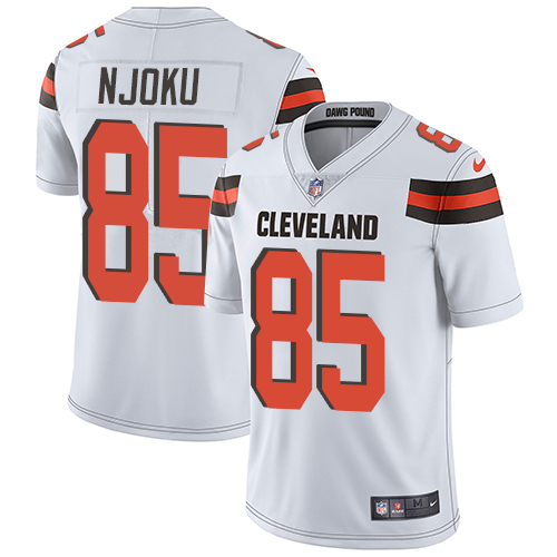 Browns #85 David Njoku White Men's Stitched Vapor Untouchable Limited Jersey
