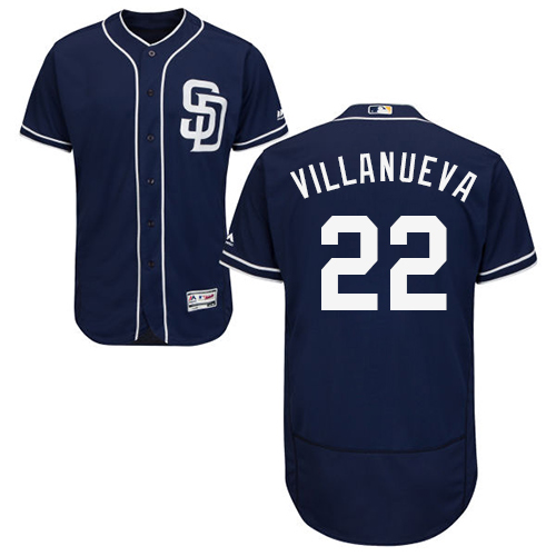 San Diego Padres #22 Christian Villanueva Navy Blue Flexbase Authentic Collection Stitched Jersey Men's