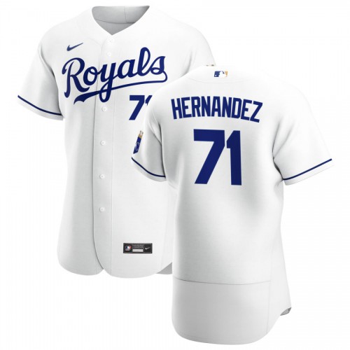 Kansas City Kansas City Royals #71 Carlos Hernandez Men's White Home 2020 Authentic Player Jersey Men's