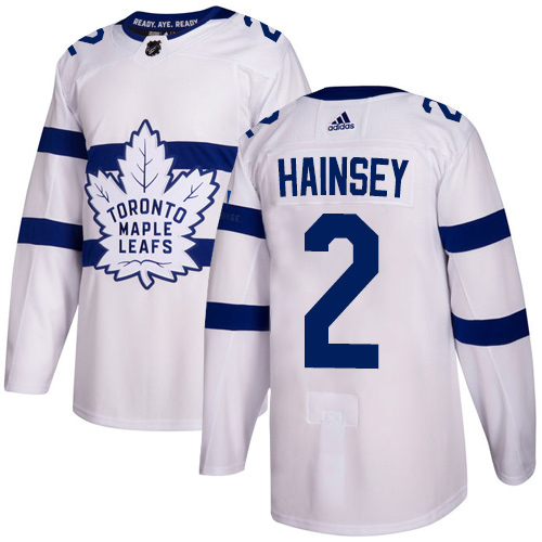 Adidas Maple Toronto Maple Leafs #2 Ron Hainsey White Authentic 2018 Stadium Series Stitched Jersey Men's