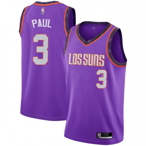 Phoenix Suns #3 Chris Paul Purple Womens Swingman City Edition 2018/19 Jersey Womens