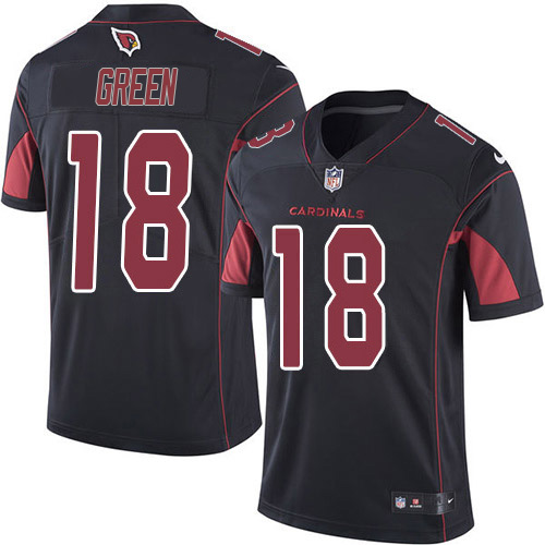 Arizona Cardinals #18 A.J. Green Black Men's Stitched Limited Rush Jersey Men's