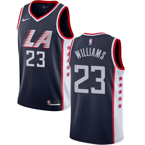 Los Angeles Clippers #23 Louis Williams Navy Swingman City Edition 2018/19 Jersey Mens