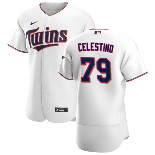 Minnesota Minnesota Twins #79 Gilberto Celestino Men's White Home 2020 Authentic Player Jersey Men's