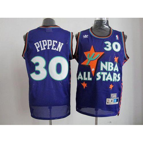 Chicago Bulls #30 Scottie Pippen Purple 1995 All-Star Stitched Jersey Mens