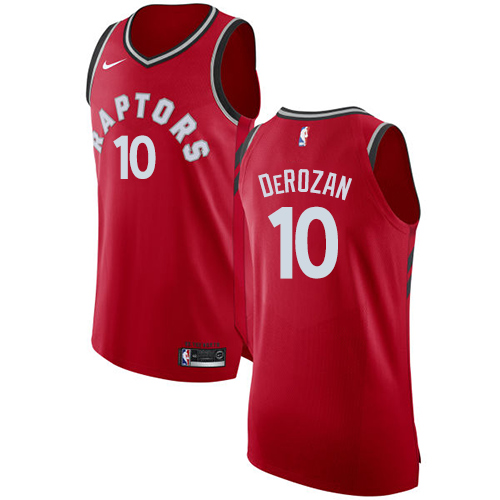Toronto Raptors #10 DeMar DeRozan Red Authentic Icon Edition Jersey Mens