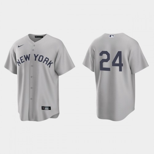 New York New York Yankees #24 Gary Sanchez Men's Gray 2021 Field of Dreams Game Jersey Men's
