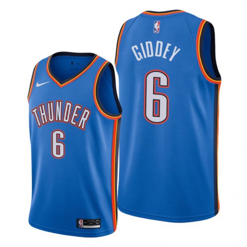 Oklahoma City Oklahoma City Thunder #6 Josh Giddey Blue Swingman Icon Edition Jersey Mens