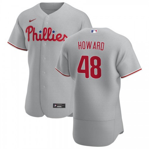 Philadelphia Philadelphia Phillies #48 Spencer Howard Men's Gray Road 2020 Authentic Player Jersey Men's