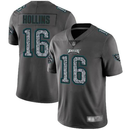 Philadelphia Eagles #16 Mack Hollins Gray Static Men's Stitched Vapor Untouchable Limited Jersey Men's